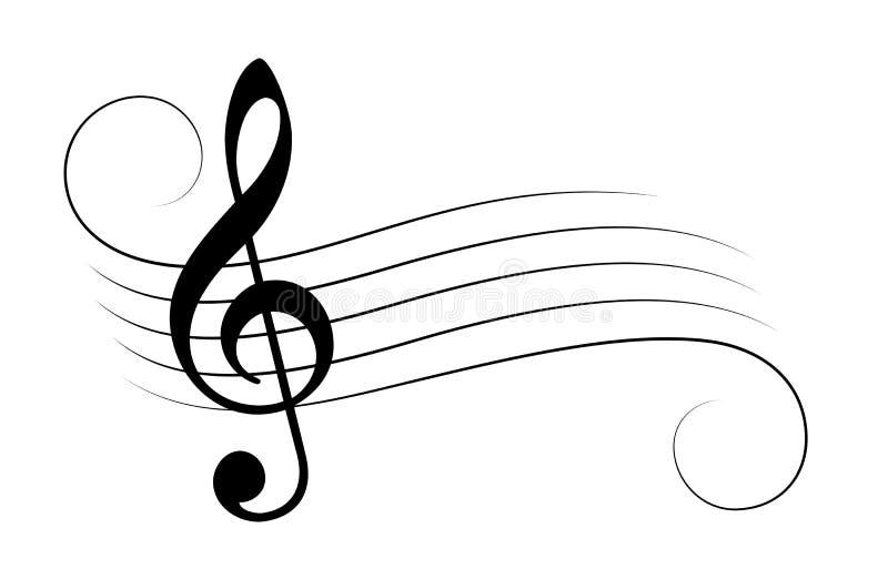 Wavy Music Staff Clip Art