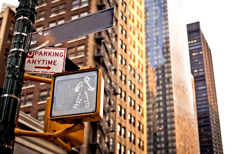 Blank New York street sign stock image. Image of building 22471515