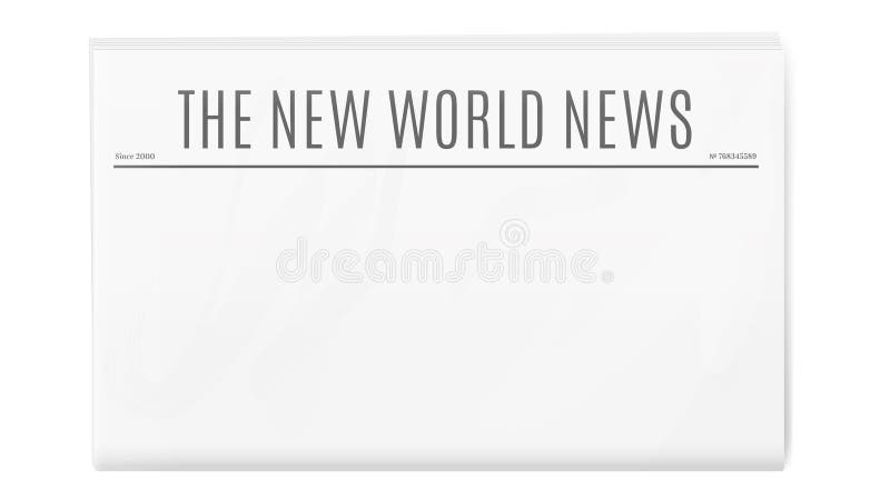 Folded Newspaper Blank Background For News Page Template Stock Vector Illustration Of Media Edition