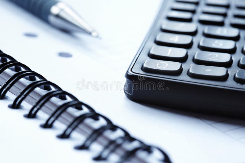Blank Note Pad and a Calculator Stock Photo Image of calculator