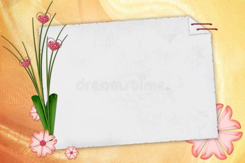 Blank Note Paper on Textured Background Stock Illustration