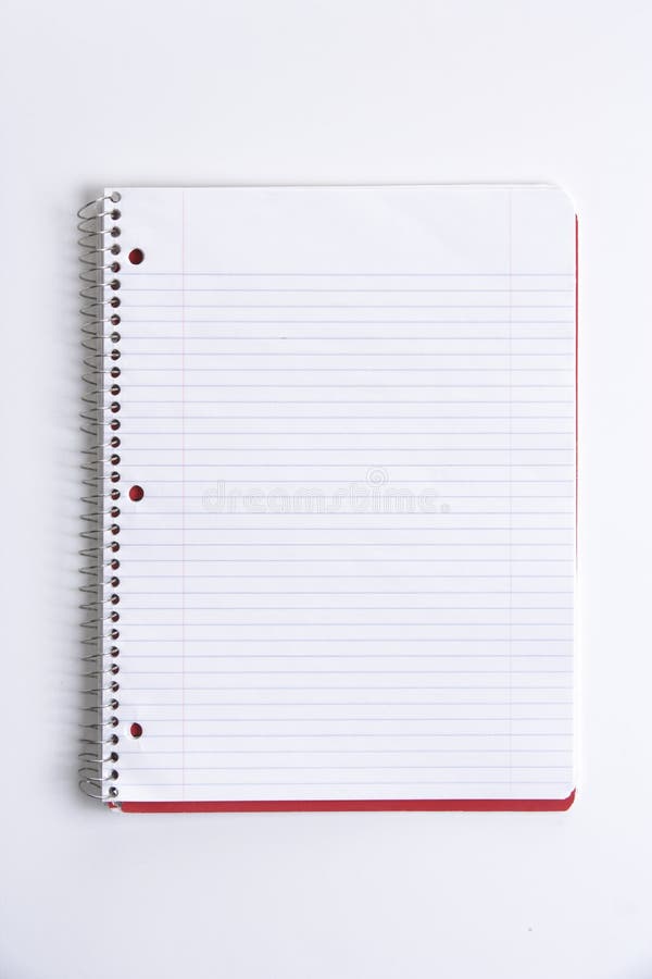 Blank notebook on desk