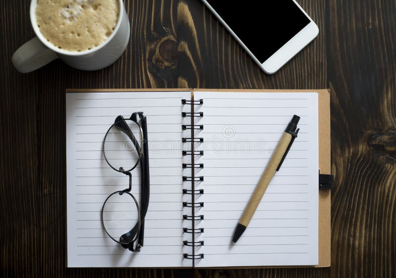 Blank Notebook on a Desk