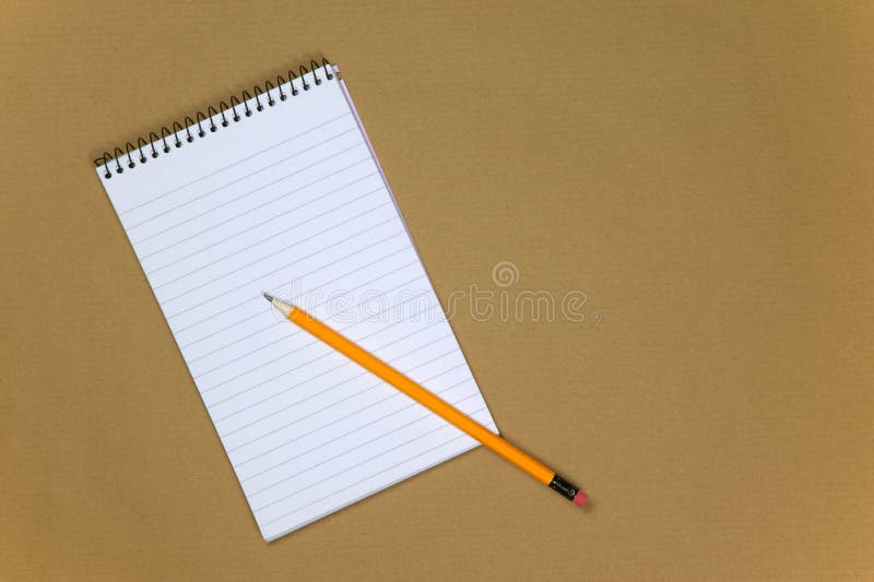 Blank notebook and pencil royalty free stock photography