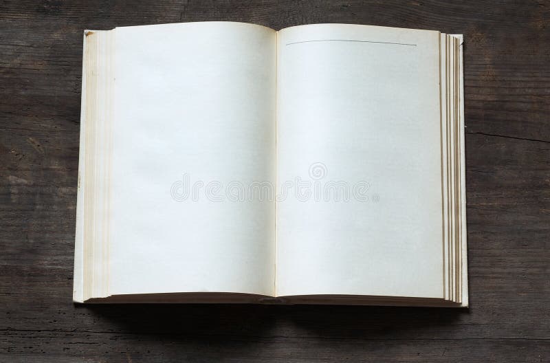 Blank open book