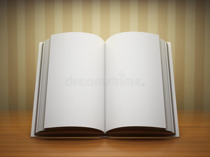 Retro open book with blank pages Royalty Free Vector Image