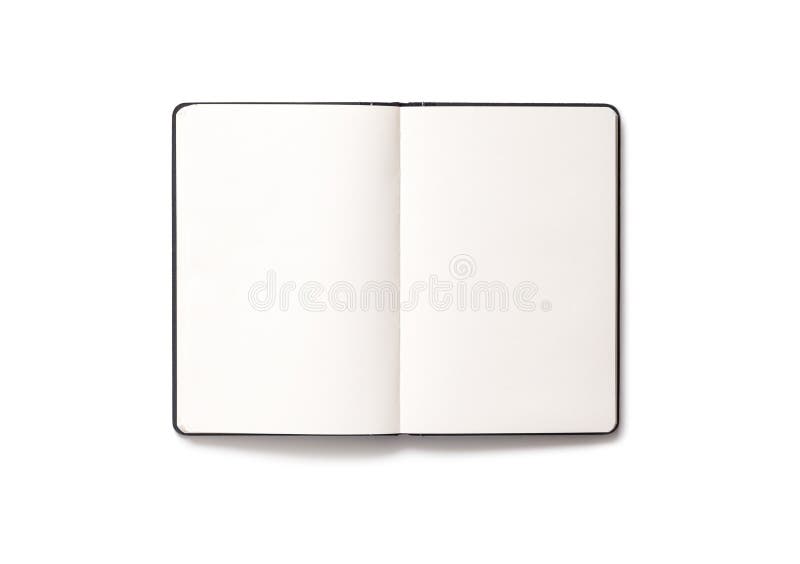 Blank open book isolated on white background royalty free stock photo
