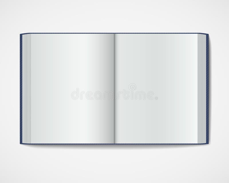 Blank open book. Magazine hardcover