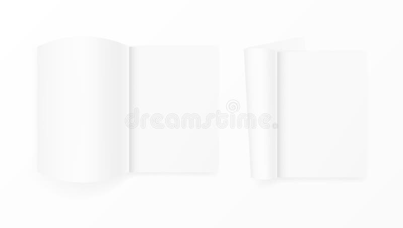 Blank Open Magazine Template With Soft Shadows stock illustration Blank Open Magazine Template With Soft Shadows stock illustration