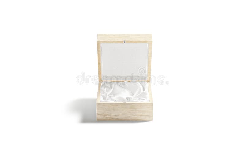 Download Blank Opened Wood Gift Box With Silk Mock Up, Isolated Stock Illustration - Illustration of ...