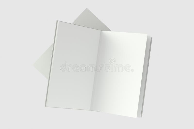 The blank opening notebook background, 3d rendering stock illustration