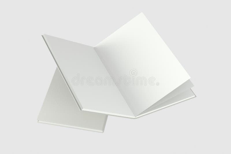 The blank opening notebook background, 3d rendering royalty free illustration