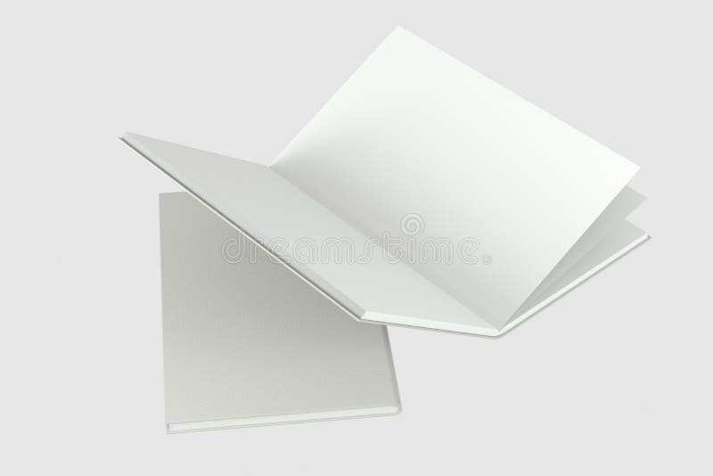 The blank opening notebook background, 3d rendering vector illustration