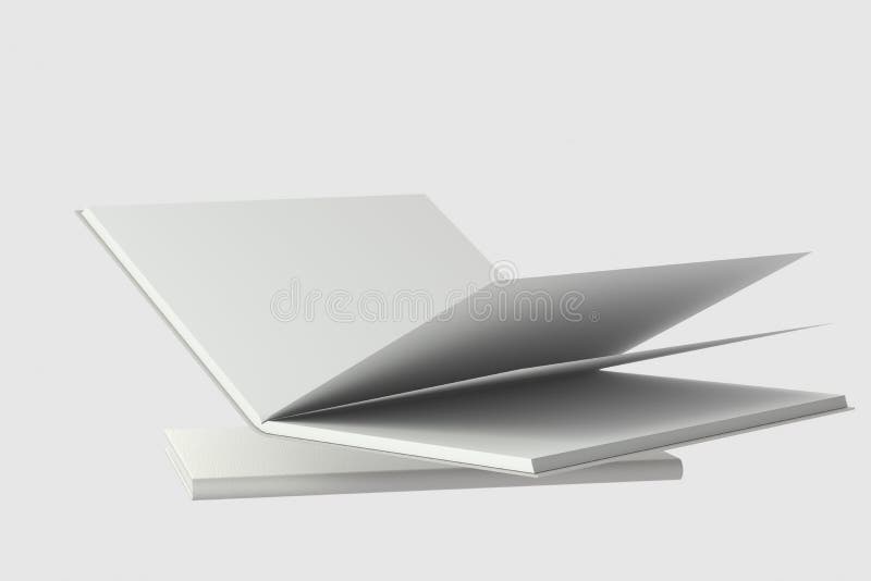 The blank opening notebook background, 3d rendering vector illustration