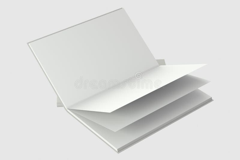 The blank opening notebook background, 3d rendering stock illustration