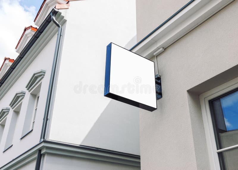 Blank outdoor company sign royalty free stock image