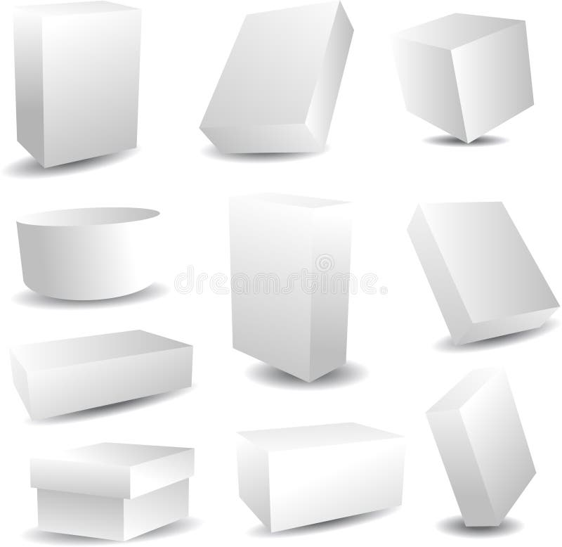 Blank packaging boxes stock vector. Illustration of graphic 19261183