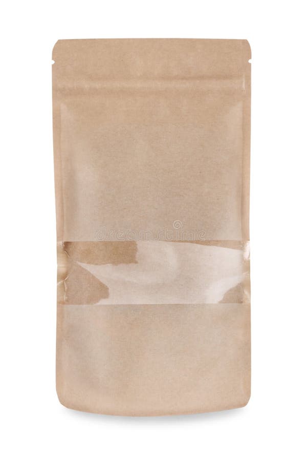 Blank Packaging Recycled Kraft Paper Pouch Stock Photo Image of kraft