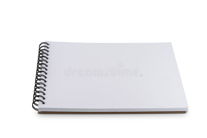 Blank Page notebook or sketchbook isolated on white background stock image Blank Page notebook or sketchbook isolated on white background stock image