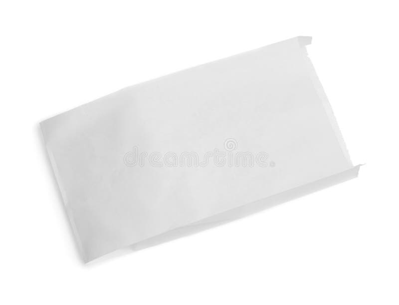 Blank Paper Bag Isolated on White. Mockup for Design Stock Image