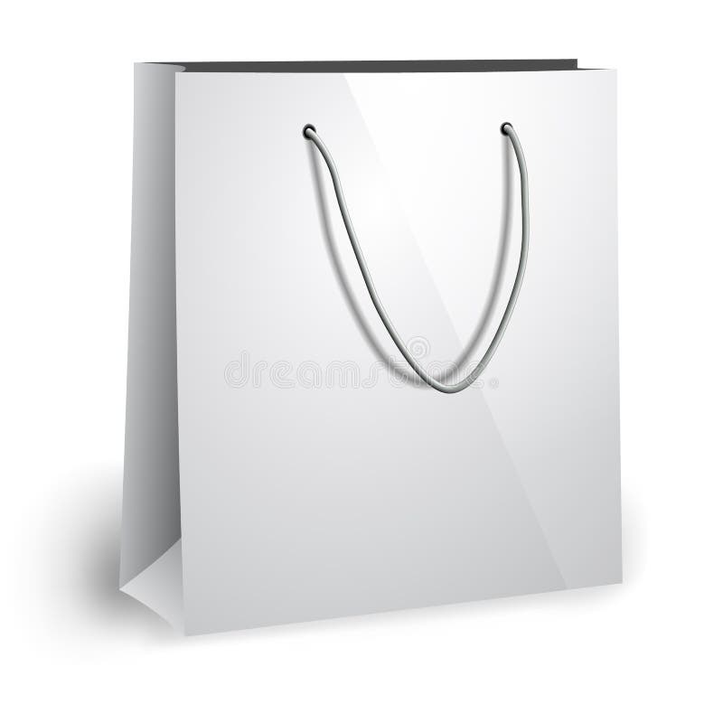 Blank paper bag template stock vector. Illustration of design - 44229428