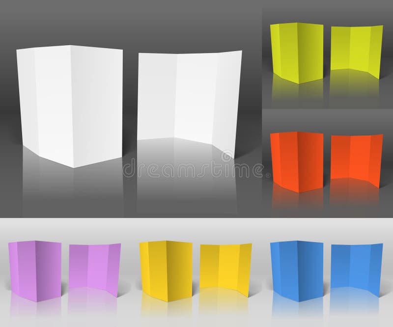 Blank Paper Booklets Collection Stock Vector Illustration of identity