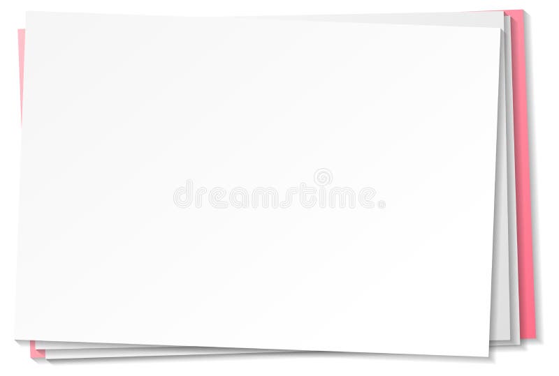 Blank Paper Note Template on White Background Stock Vector Blank Paper Note Template on White Background Stock Vector