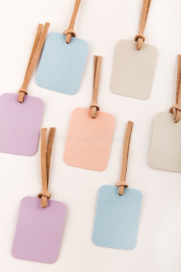 Blank paper price tags stock photo. Image of brown, retail 67366328