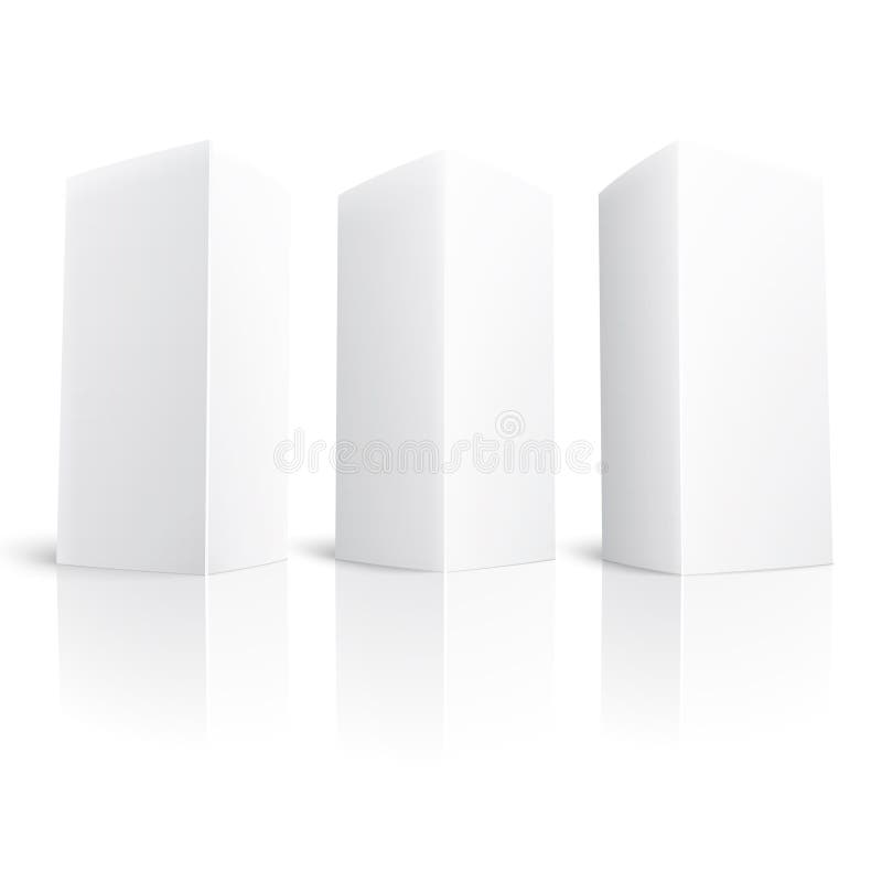 Blank paper vertical triangle cards on white background with reflections. Left and right view. Vector illustration. EPS10. Blank paper vertical triangle cards on white background with reflections. Left and right view. Vector illustration. EPS10.