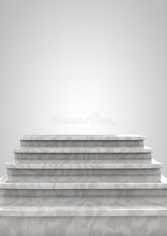 Blank pedestal or stair-step