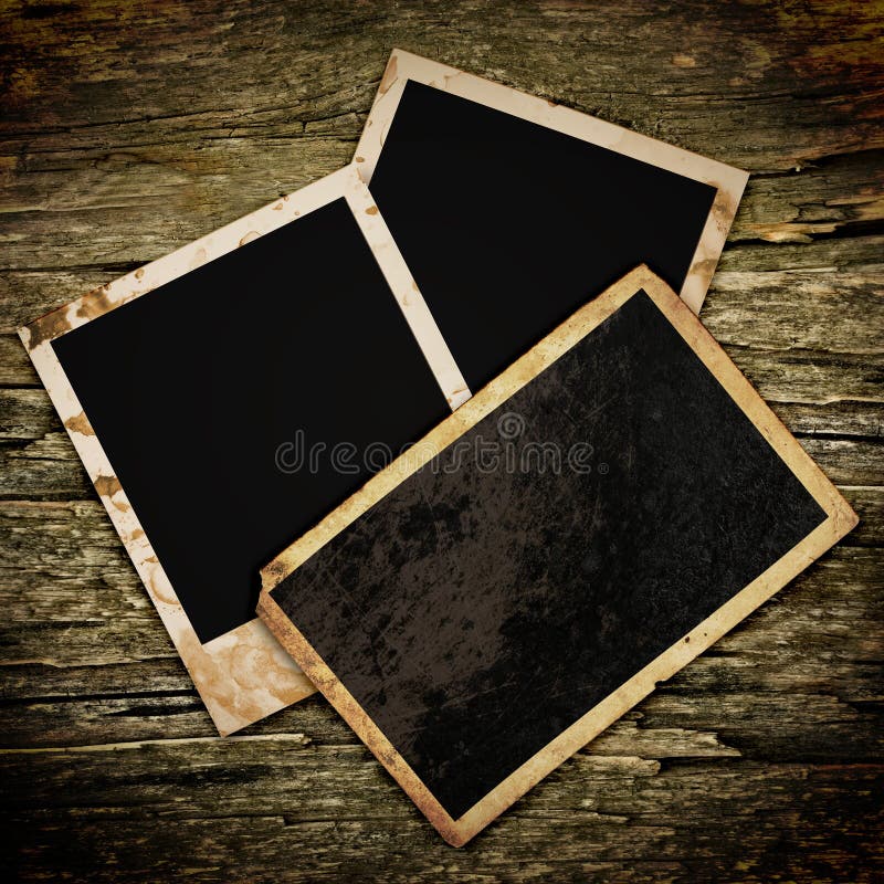 Blank photo frame on the grunge