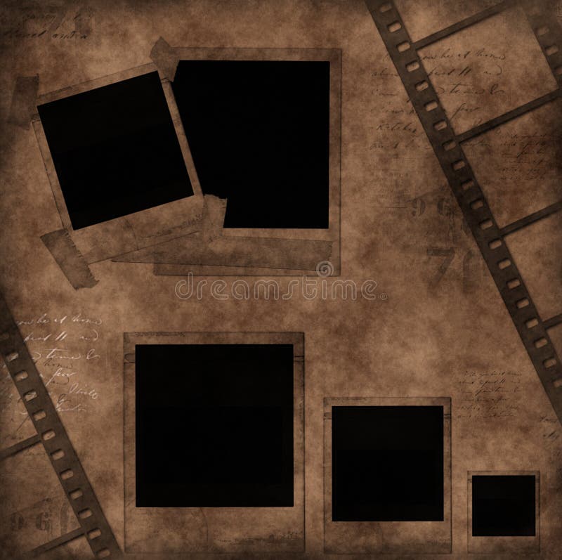 Blank photo frames and film strip