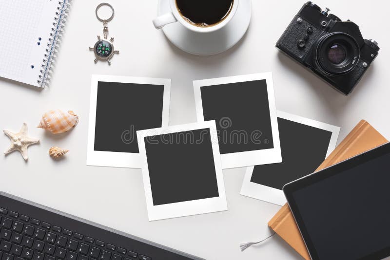 Blank Photo Frames, Photo Lab Concept, Top View Stock Image Image of