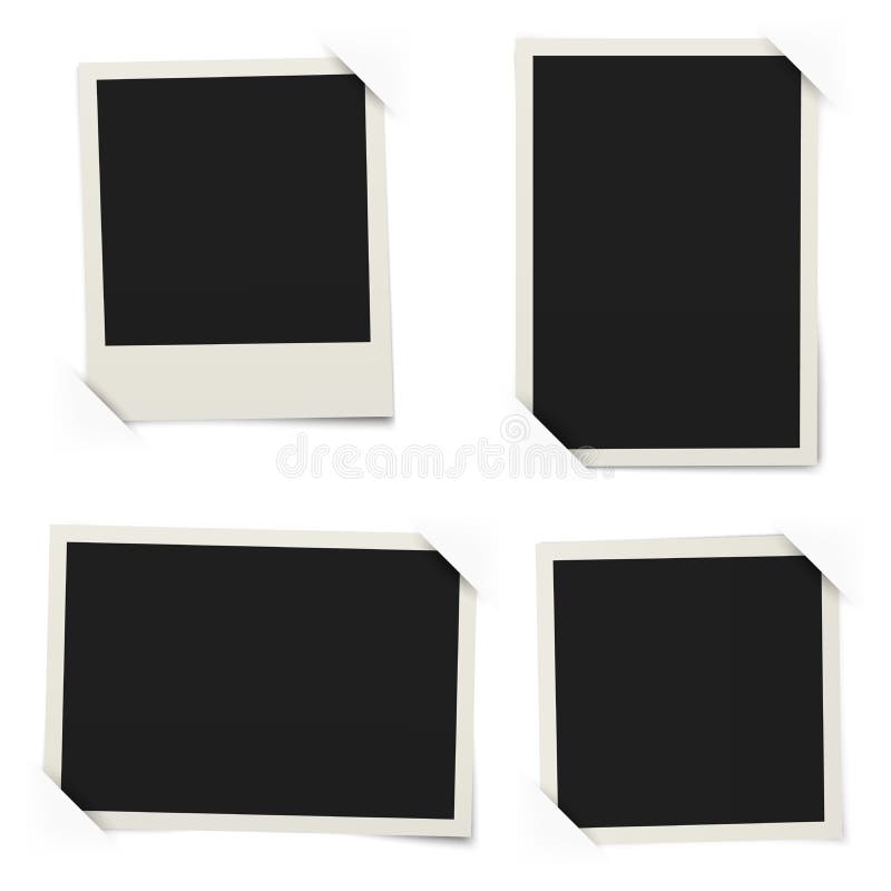 Realistic empty paper photo frame Royalty Free Vector Image