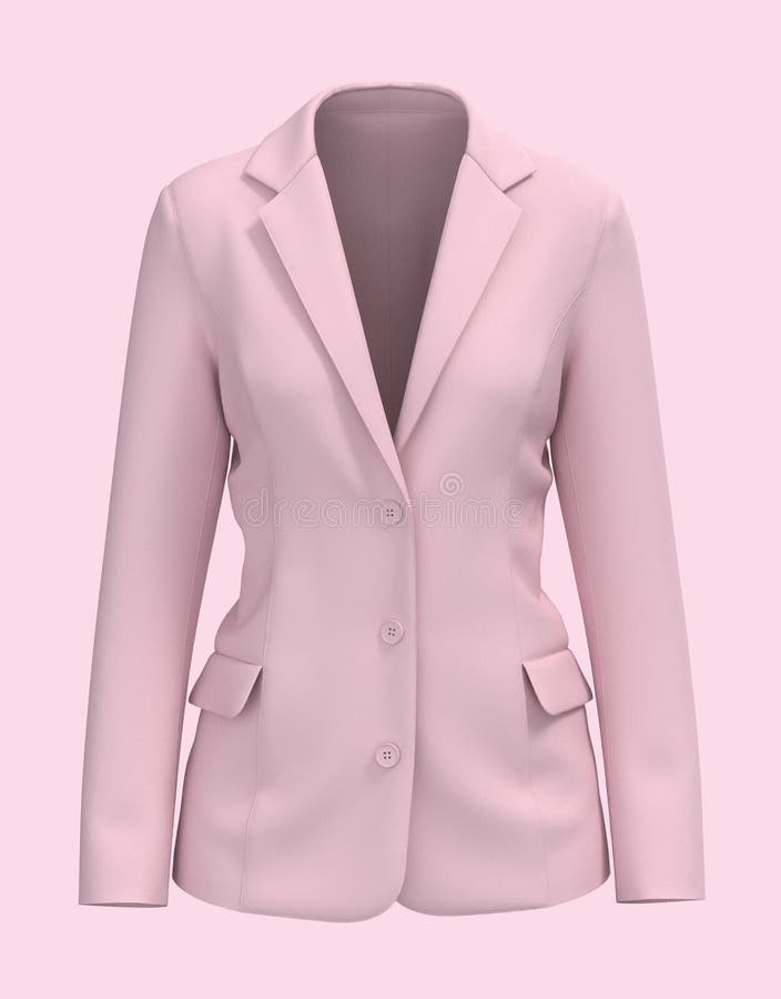 Download Blank Pink Blazer Mockup In Front View Stock Illustration Illustration Of Business Design 201080053
