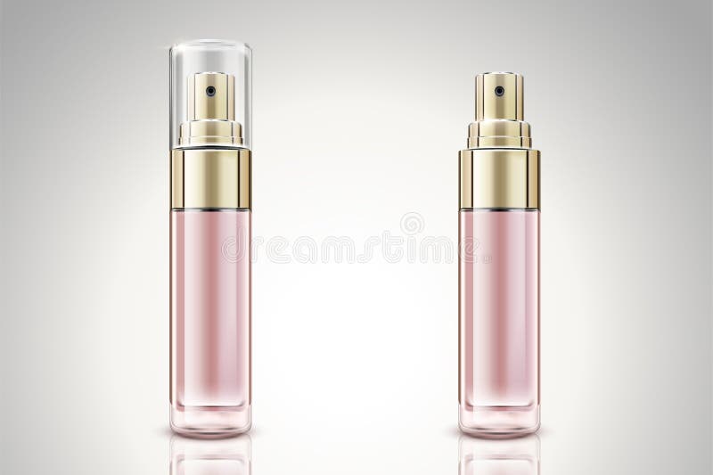 Blank pink spray bottle stock illustration
