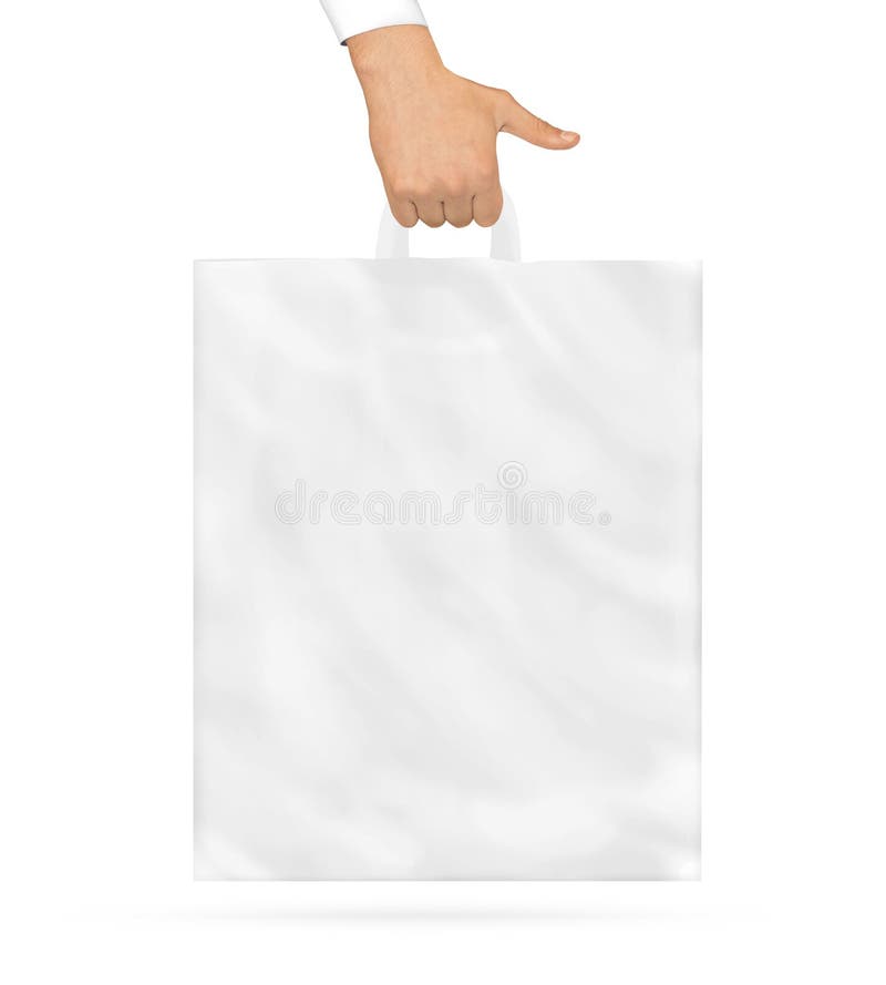 Download Blank Plastic Bag Mock Up Holding In Hand. Empty ...