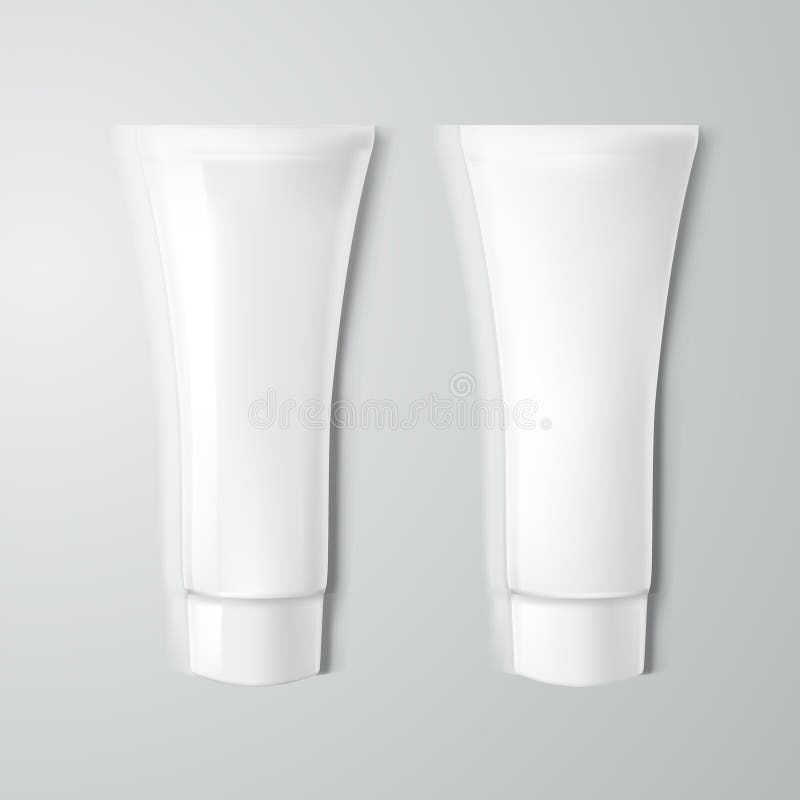Blank Plastic Cosmetic Cream Tubes Stock Illustration - Illustration of ...