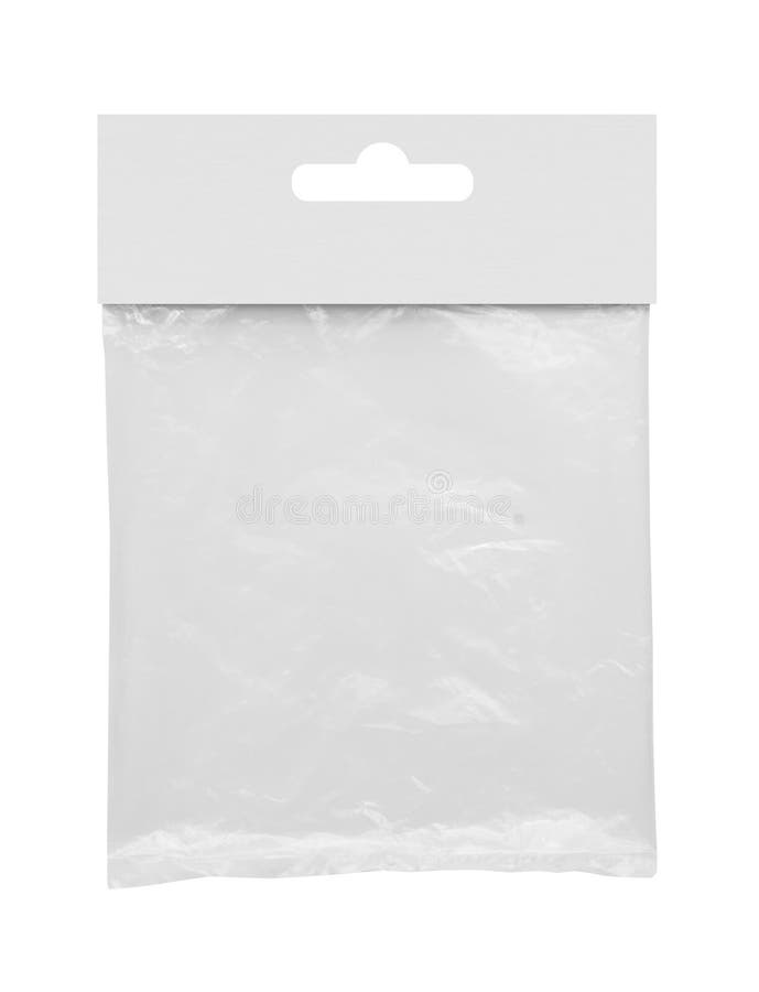 Blank plastic packaging stock image