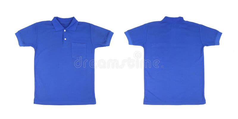 Blank Polo Shirt Set (front, Back) Stock Image - Image of tshirt, shirt ...