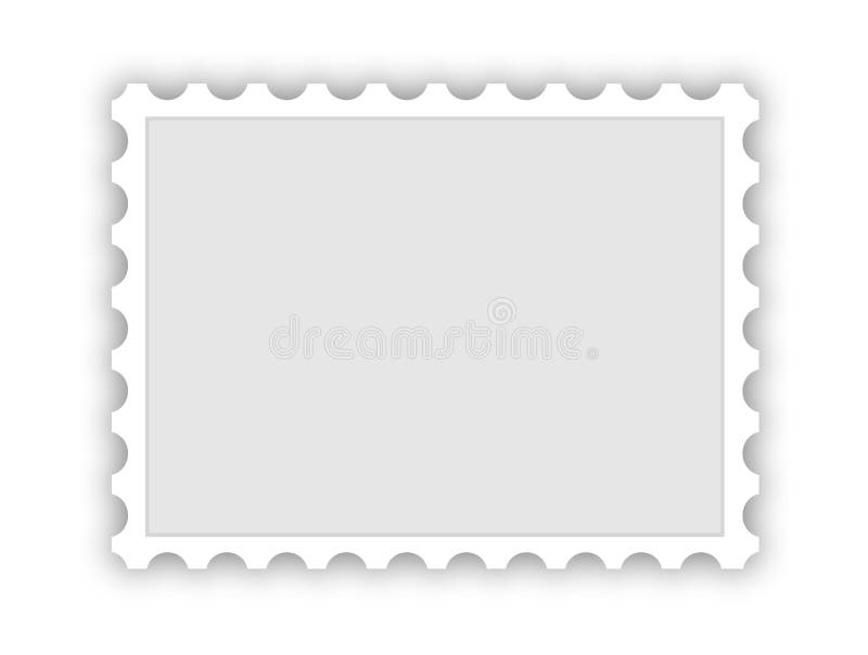 Blank postal stamp