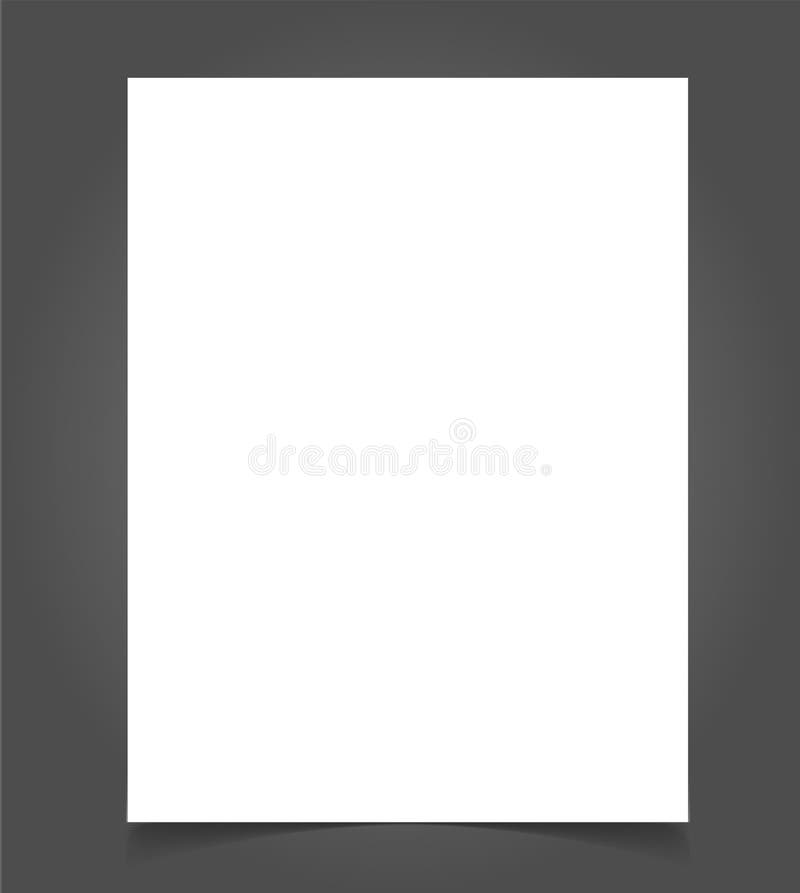 Empty white poster paper blank template Royalty Free Vector