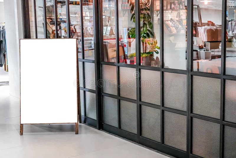 Blank Poster Display Mockup Template,empty Billboard Display in Front