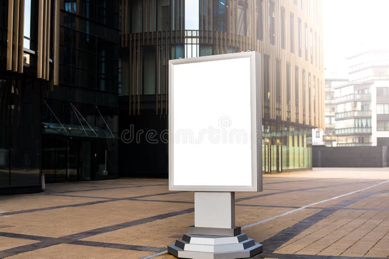 Blank Poster with Display with Space for Advertising Text Message Near