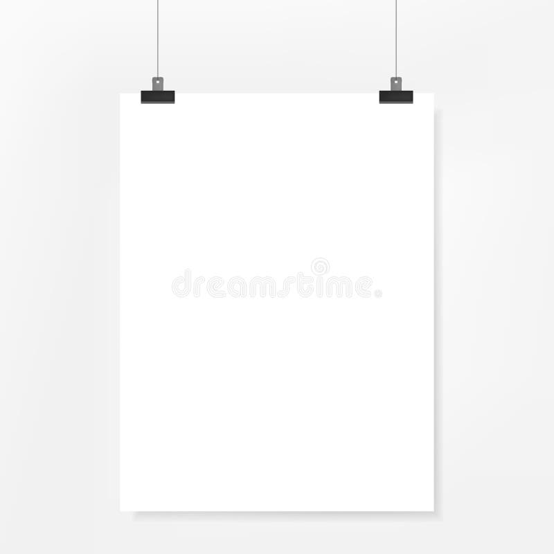 Blank Poster Paper on White Background Stock Vector - Illustration of  plank, poster: 40744809