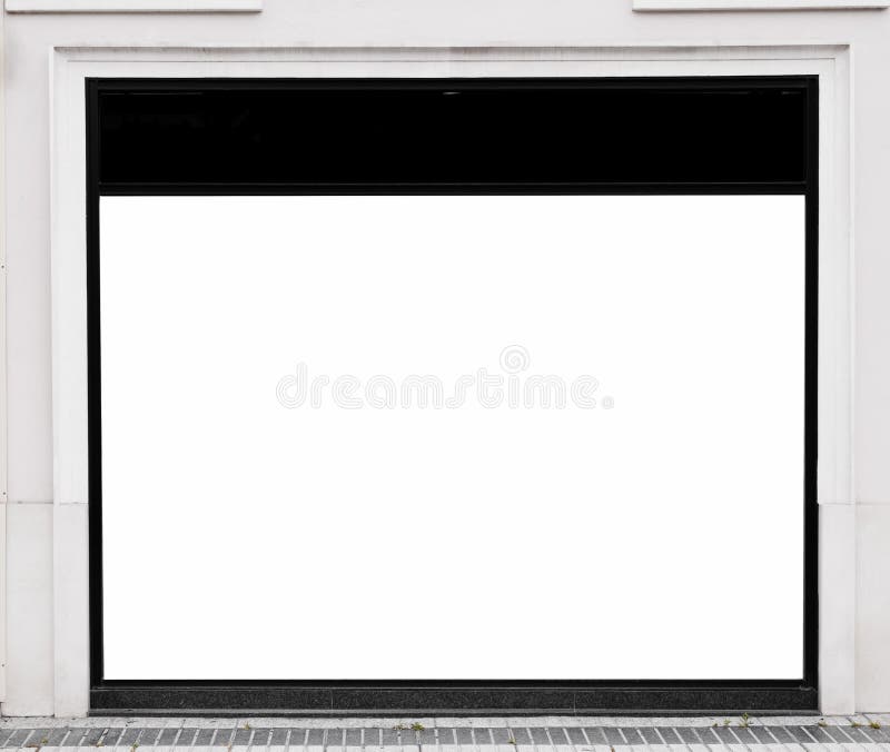 Blank Poster in Shops Window Stock Image Image of outdoor