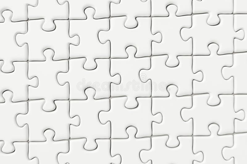Blank Puzzles Arranged Neatly With White Background 3d Rendering Stock Illustration Illustration Of Concept Piece 153694540