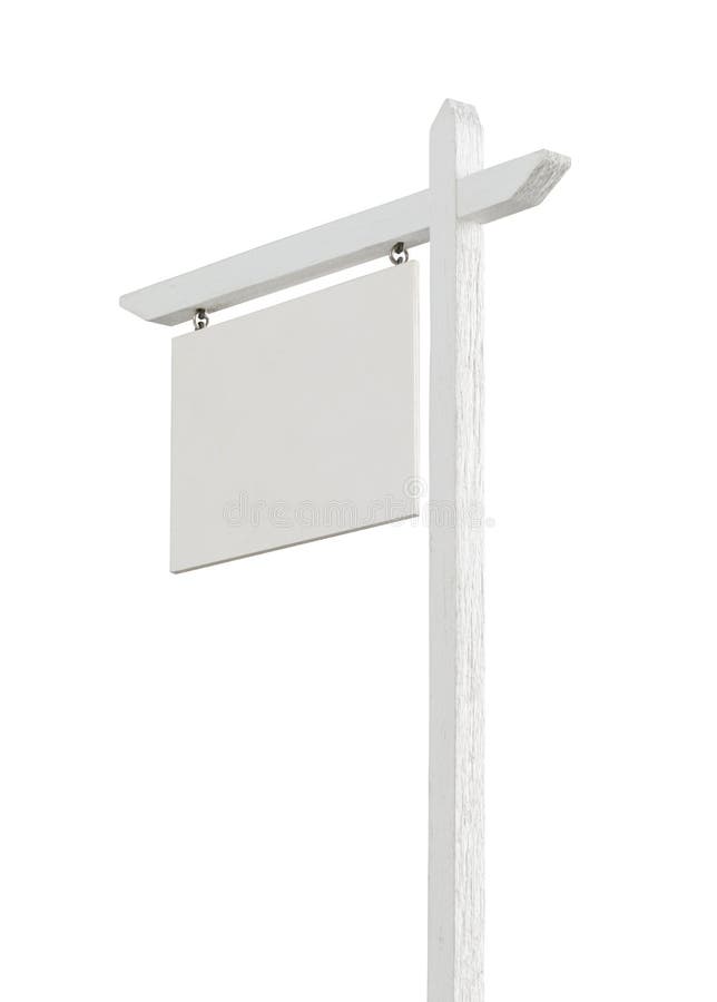 Blank Real Estate Sign Isolated on a White Background. Stock Photo