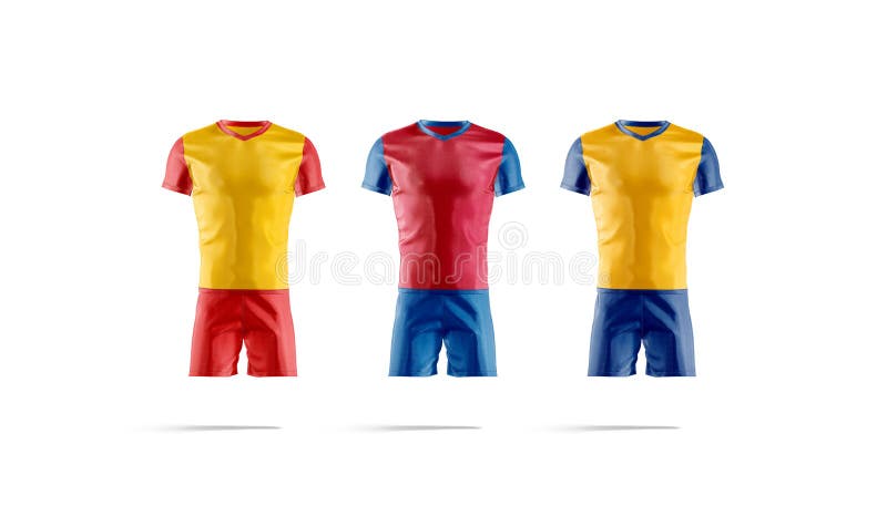 Download Blank Team Soccer Uniform Mockup Set, Front View Stock ...