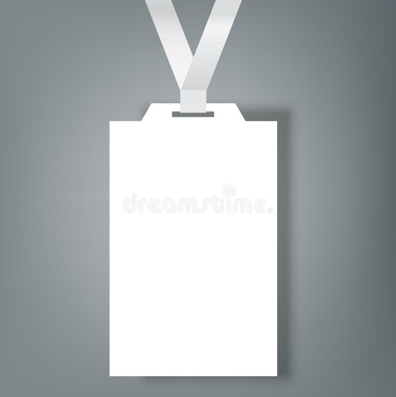Download Free Blank Realistic Identity Card Badge With Ribbon Mockup Cover Template Stock Vector Illustration Of Badge Name 104492250 PSD Mockup Template